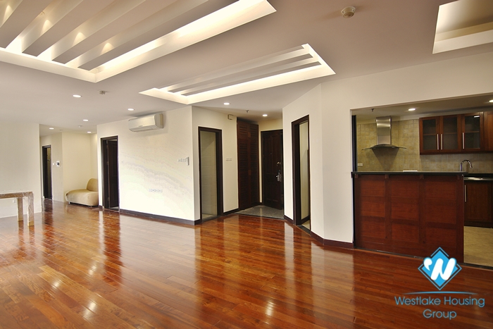 Four-room ambassador-sized apartment for rent in a quiet alley in the heart of Hoan Kiem district